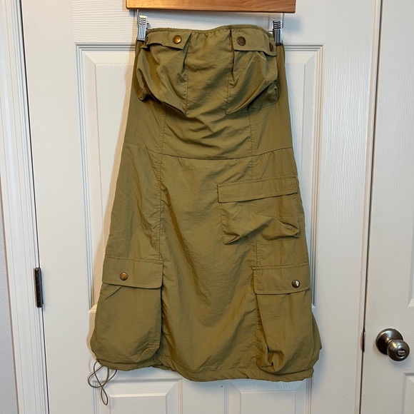NWT Fashion Nova Women's khaki Arianna Cargo Mini Dress Size XL - Picture 1 of 5